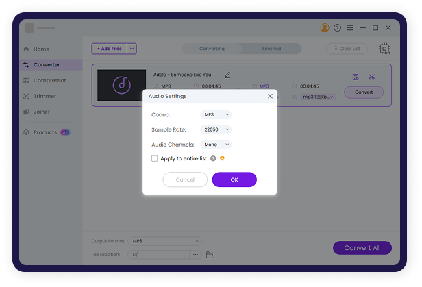 Audio Conversion Settings
